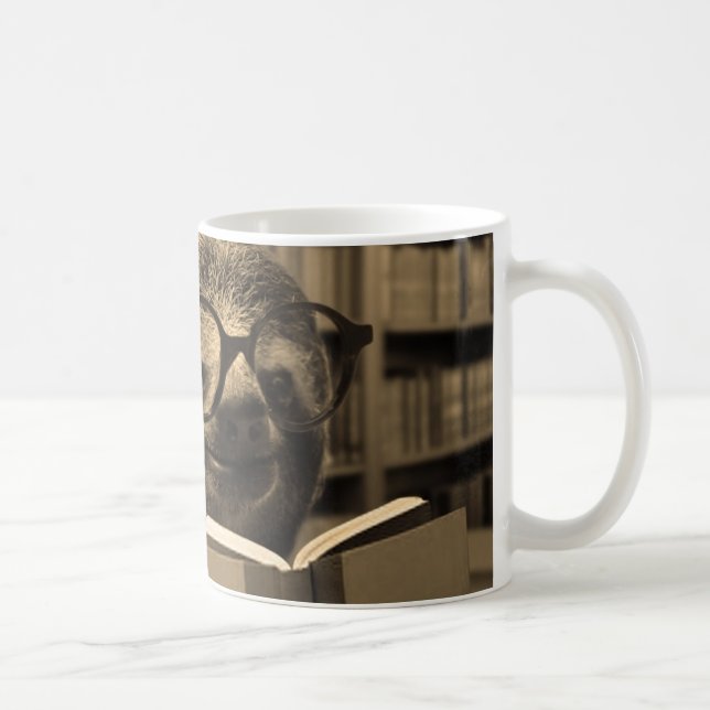 Reading Sloth Coffee Mug (Right)
