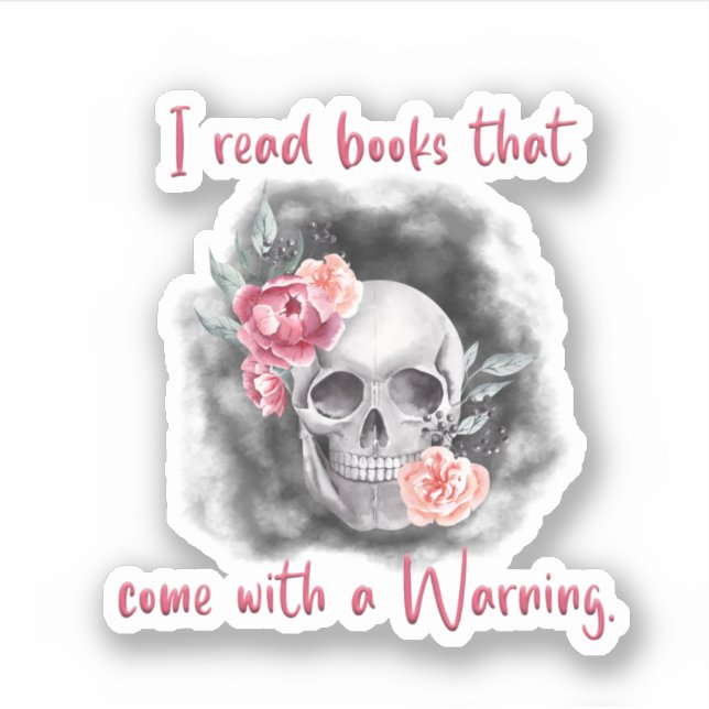 Reading Sticker, Booknerd, Gift for Book Lover (Front)