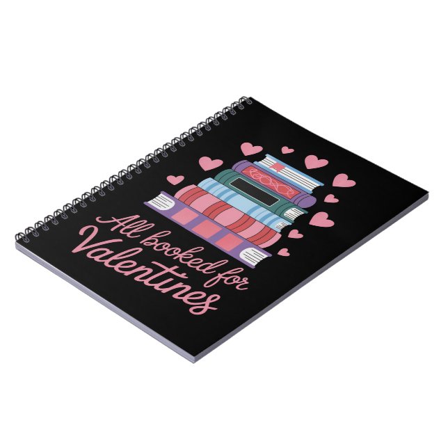 Reading Teacher All Booked for Valentine's Day Notebook (Left Side)