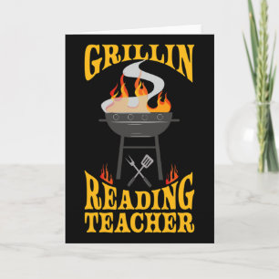 Reading Teacher Bbq Grill Smoker And Byrbecue Chef Card