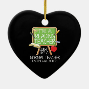 Reading Teacher Ceramic Ornament