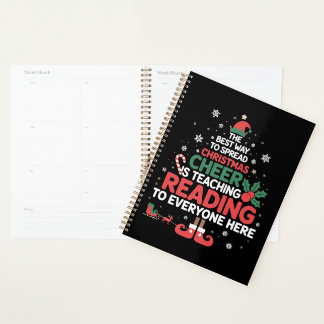 Reading Teacher Christmas Elf Xmas Cheer  Planner (Display)