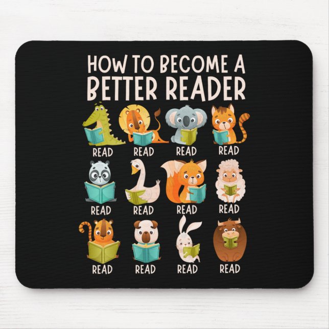 Reading Teacher How To Become A Better Reader Book Mouse Pad (Front)
