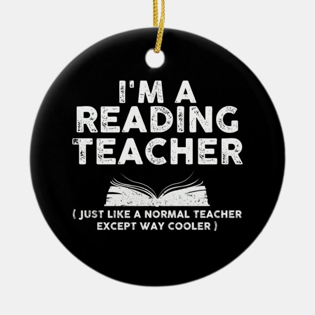 Reading Teacher - I'm A Reading Teacher Ceramic Ornament (Front)