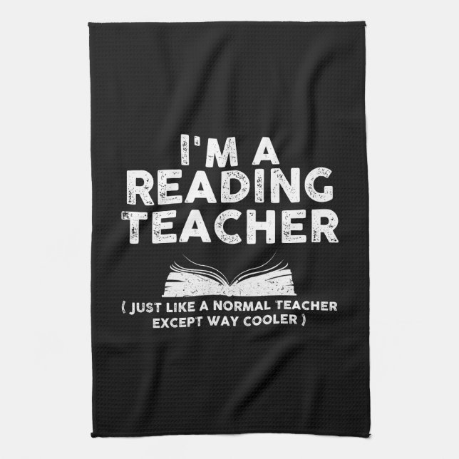 Reading Teacher - I'm A Reading Teacher Kitchen Towel (Vertical)
