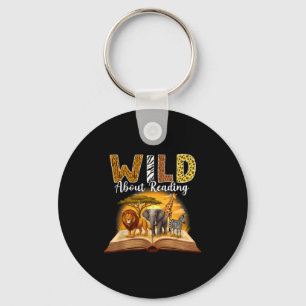 Reading teacher kids boys girls book lovers animal keychain