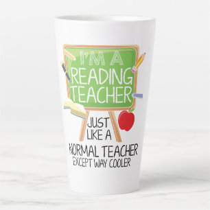 Reading Teacher  Latte Mug