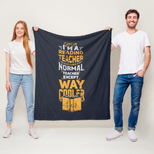 Reading Teacher Normal Except Way Cooler Fleece Blanket
