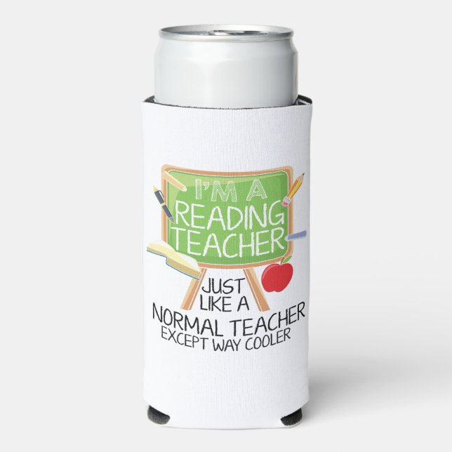 Reading Teacher  Seltzer Can Cooler (Seltzer Front)