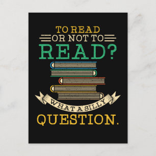 Reading Teacher - To Read or Not to Read Postcard