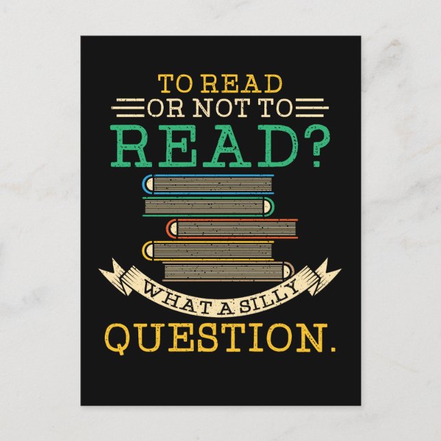 Reading Teacher - To Read or Not to Read Postcard (Front)