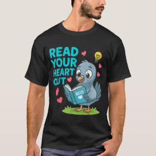 Reading Teacher Valentine Day Read Your Heart Out T-Shirt