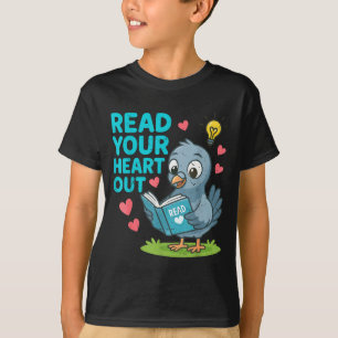 Reading Teacher Valentine Day Read Your Heart Out  T-Shirt