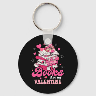 Reading Teacher Valentines Day Books Are My Valent Keychain