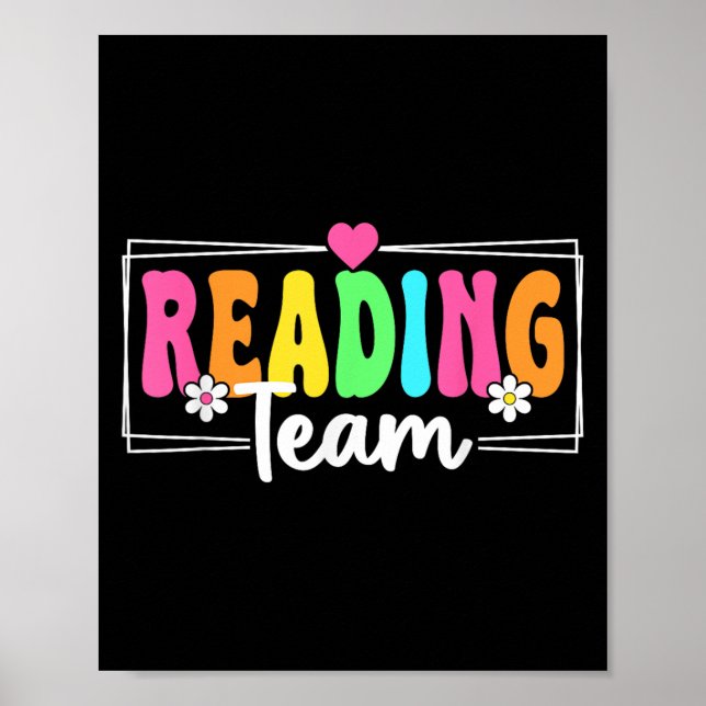 Reading Team Teacher Back To School Reading Teache Poster (Front)