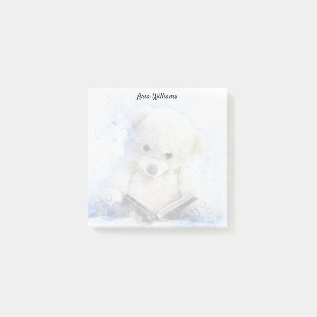 Reading Teddy Bear Post-it Notes (Front)