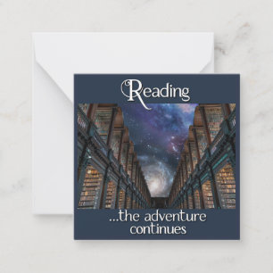 Reading, the adventure continues card