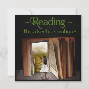 Reading, the adventure continues card