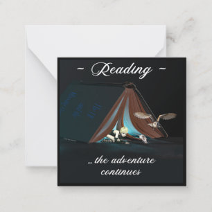 Reading, the adventure continues card