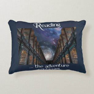 Reading … the adventure continues decorative cushi accent pillow