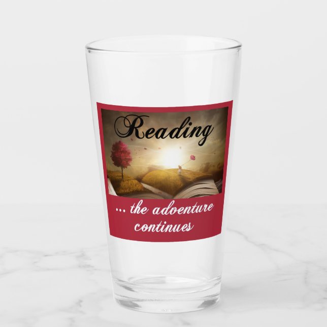 Reading, the adventure continues glass (Front)