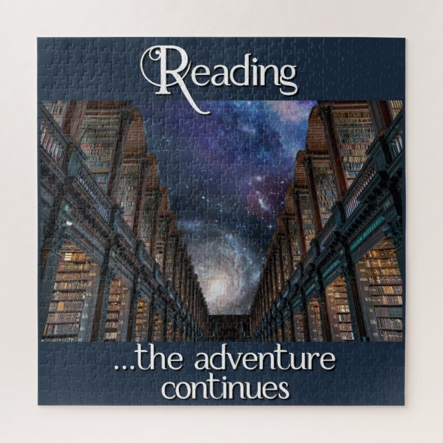 Reading, the adventure continues jigsaw puzzle (Vertical)