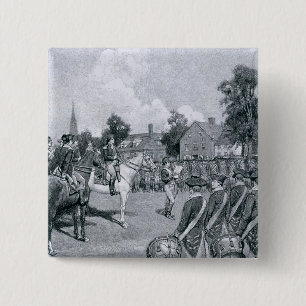 Reading the Declaration before Washington's 2 Inch Square Button