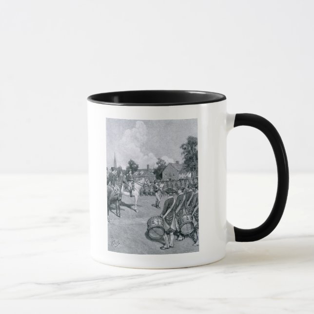Reading the Declaration before Washington's Mug (Right)