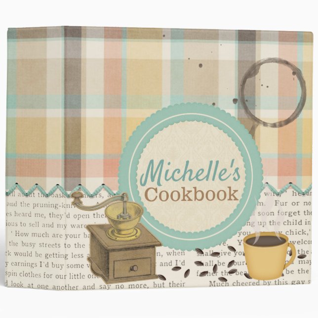 Reading the Morning Paper Personalized Cookbook Binder (Front/Spine)