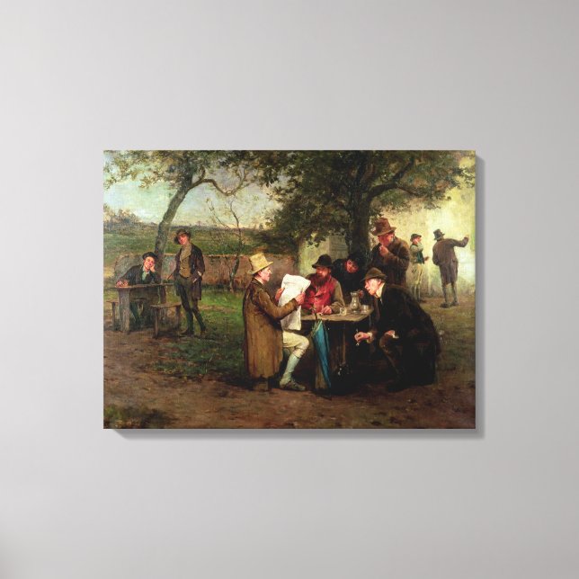 Reading the News Canvas Print (Front)