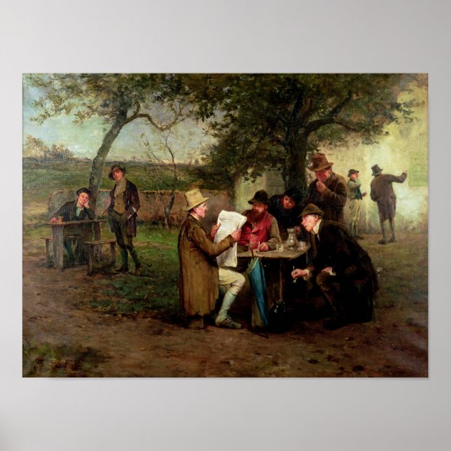 Reading the News Poster (Front)