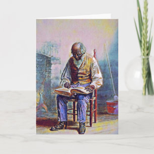 READING THE SCRIPTURES FINE ART NOTECARD