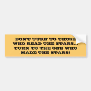 READING THE STARS bumper sticker