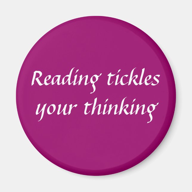 Reading tickles... magnet (Front)