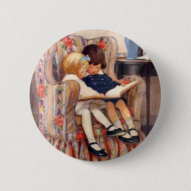 Reading Together 2 Inch Round Button (Front)