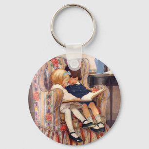 Reading Together Keychain