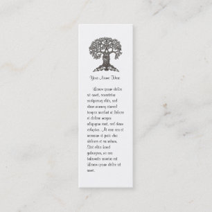 Reading Tree Mini Bookmark to Customize Business Card