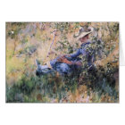 Reading Under a Flowering Hawthorne Bush