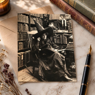 Reading Vintage Witch Postcard