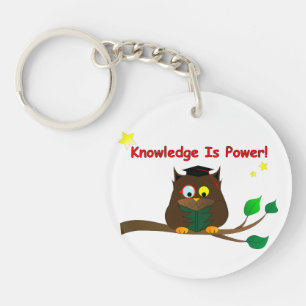 Reading Wise Owl Keychain