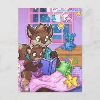 Reading With Daddy Postcard