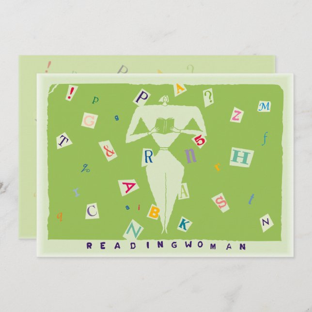 Reading Woman 7x5 Invitation (Front/Back)