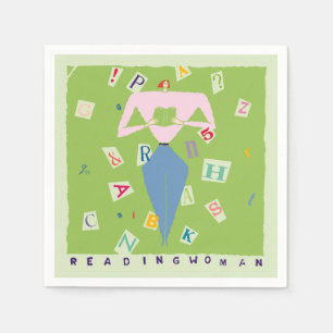 Reading Woman Napkin
