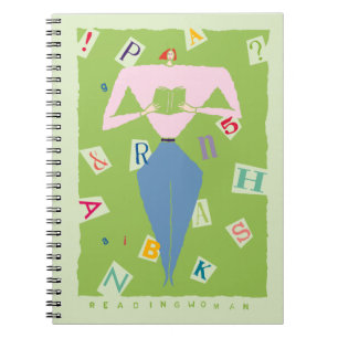 Reading Woman Words & Phrases Notebook