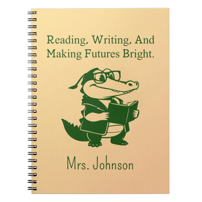 Reading Writing Futures Bright Teacher Design Notebook (Front)