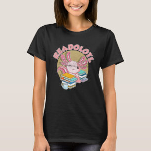 Readolotl Bookworm Reading Book Nerd Amphibian Cut T-Shirt