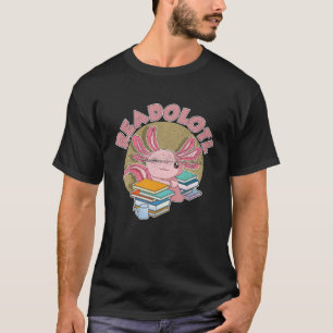 Readolotl Bookworm Reading Book Nerd Amphibian Cut T-Shirt