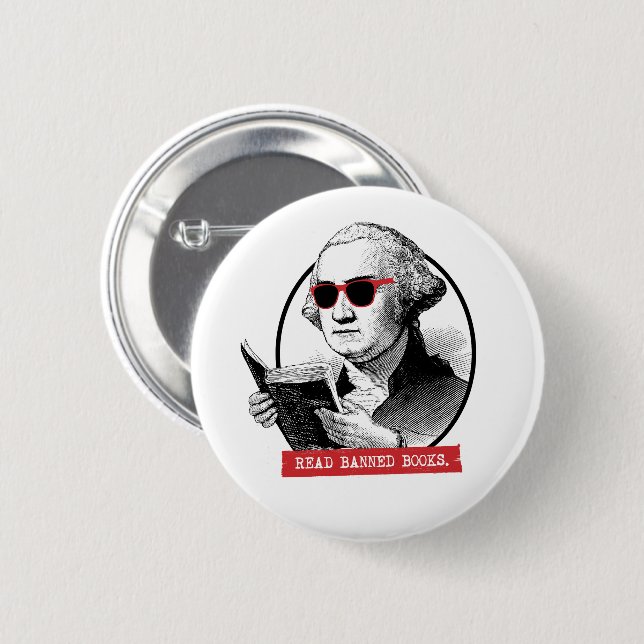 Reads Banned Books 2 Inch Round Button (Front & Back)