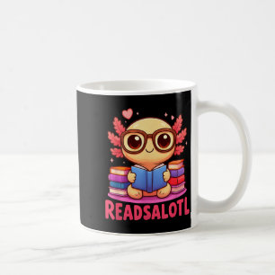 Readsolotl axolotl book lover funny reading women coffee mug