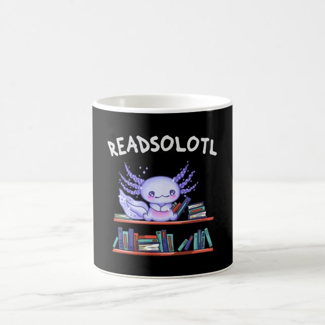 Readsolotl Book lover Funny Axolotl Coffee Mug (Center)